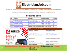 Tablet Screenshot of electricianjob.com